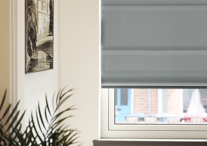 Kyoto Faux Silk, Sea Grey - Twist&Fit Roman Blind - Image 5